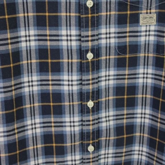 Denim & Supply Ralph Lauren Mens M Medium Blue Plaid Button Up Shirt - Picture 5 of 7